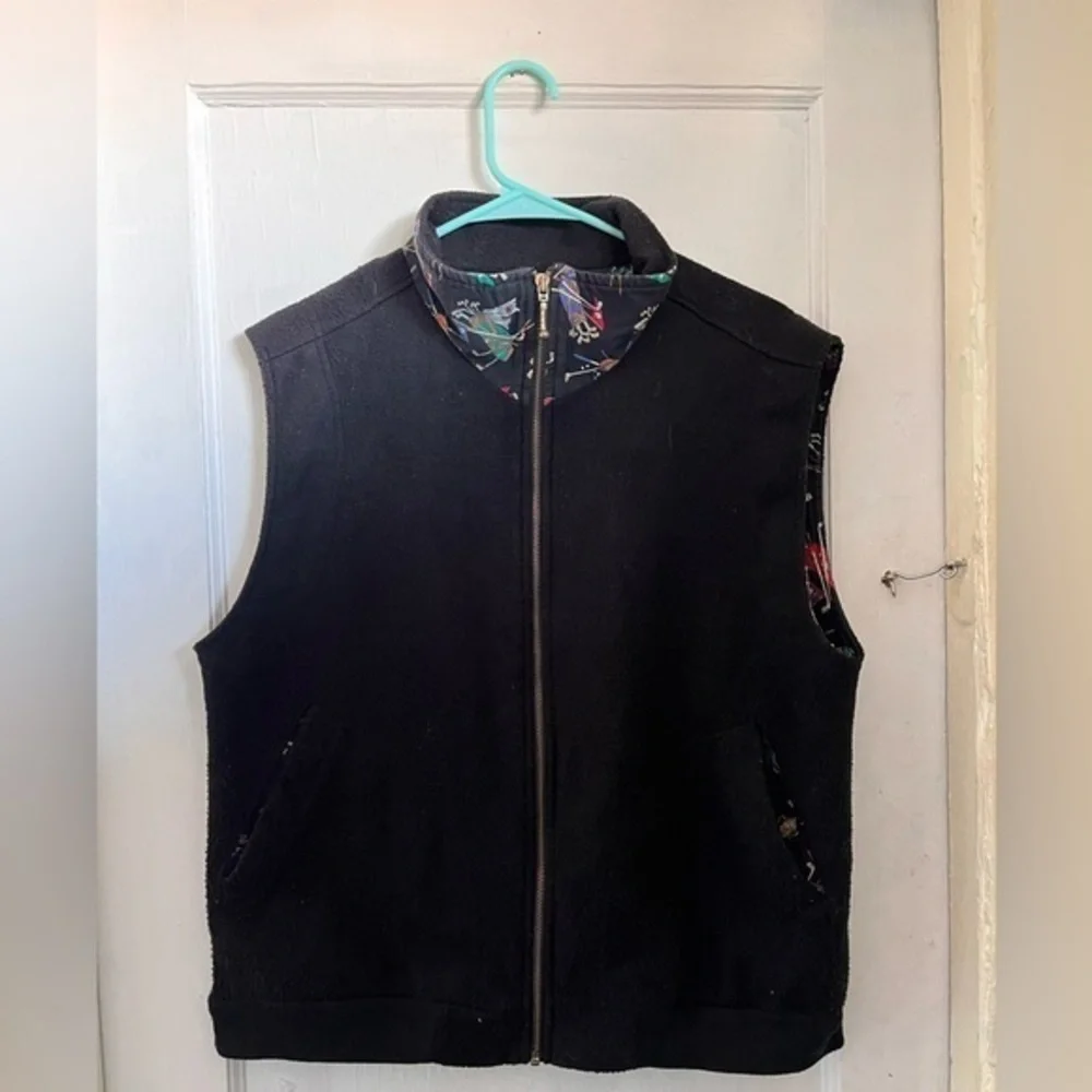 Vintage Golf Pattern Zip Up Vest Men’s Size Medium